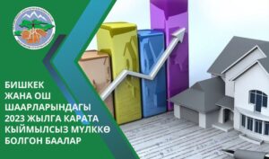 Подробнее о статье Рынок жилья по городам Бишкек и Ош за 2023 год